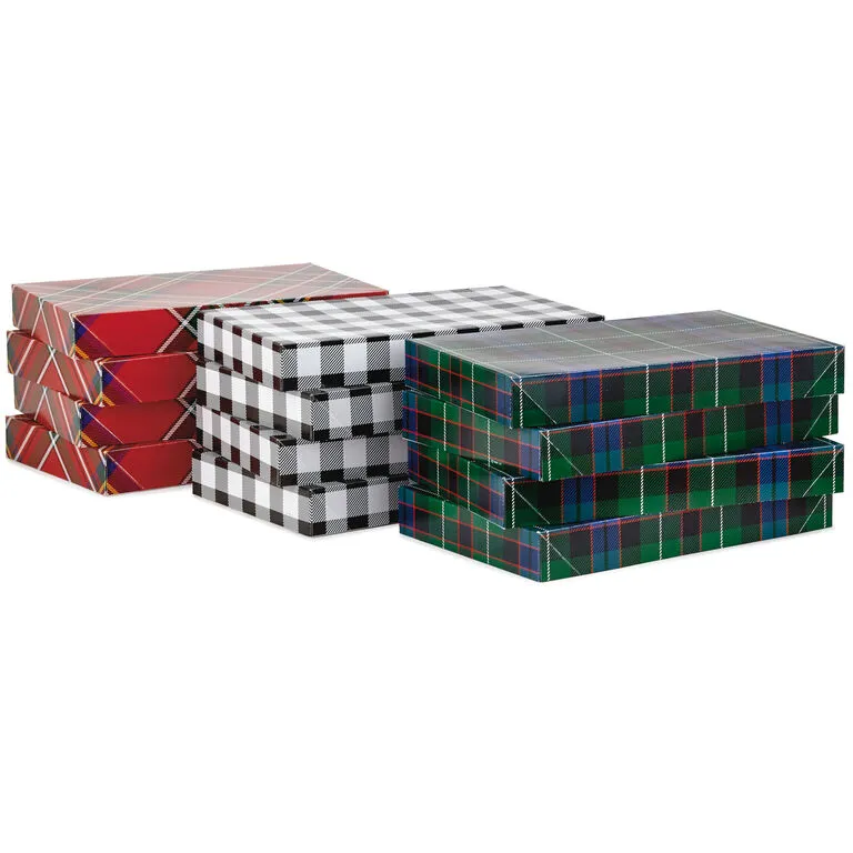 Hallmark Checks And Plaids 12-Pack Designed Shirt Boxes 2 Hallmark Checks And Plaids 12-Pack Designed Shirt Boxes - Image 2