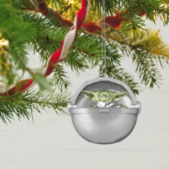 Hallmark Disney 100 Years Of Wonder Star Wars™ And Marvel Heroes Ornaments, Set Of 4 -Hallmark Store Chewie Grogu Black Panther Spiderman Keepsake Ornaments 5499QXI7447 06