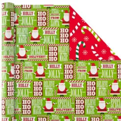 Hallmark Christmas Cheer 4-Pack Reversible Wrapping Paper Assortment, 150 Sq. Ft. 10 Hallmark Christmas Cheer 4-Pack Reversible Wrapping Paper Assortment, 150 Sq. Ft. -Hallmark Store Christmas Cheer Assortment Reversible Wrapping Paper 5JXW1736 04