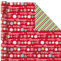 Hallmark Christmas Cheer 4-Pack Reversible Wrapping Paper Assortment, 150 Sq. Ft. 12 Hallmark Christmas Cheer 4-Pack Reversible Wrapping Paper Assortment, 150 Sq. Ft. -Hallmark Store Christmas Cheer Assortment Reversible Wrapping Paper 5JXW1736 06