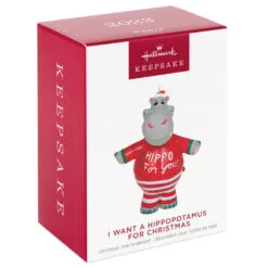 Hallmark I Want A Hippopotamus For Christmas Musical Ornament 9 Hallmark I Want A Hippopotamus For Christmas Musical Ornament -Hallmark Store Christmas Hippopotamus Keepsake Ornament 2099QGO2627 04