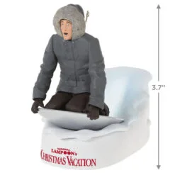 Hallmark National Lampoon's Christmas Vacation™ Don't Try This At Home, Kids! Ornament With Light And Sound -Hallmark Store Christmas Vacation Clark on Sled Keepsake Ornament 2499QXI6269 03