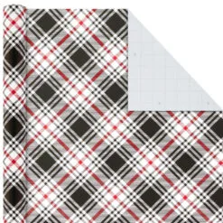 Hallmark Classic Plaids 4-Pack Wrapping Paper Assortment, 120 Sq. Ft. -Hallmark Store Classic Plaids Christmas Wrapping Paper Assortment 5JXW1040 04