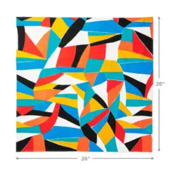 Hallmark 26" Colorful Abstract Fabric Gift Wrap With Elastic Band -Hallmark Store Colorful Abstract Fabric Gift Wrap With Elastic Band 1299EJR6379 04