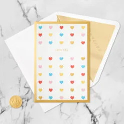 Hallmark Love You Always 3D Pop-Up Love Card -Hallmark Store Colorful Hearts 3D PopUp Love Card 1299LAD2904 05