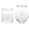 Hallmark Lowball And Stemless Wine Glass, Set Of 2