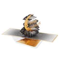 Hallmark Crescent Moon 3-D Pop-Up Halloween Card -Hallmark Store Crescent Moon and Bats 3D PopUp Halloween Card 1299IEH3001 02