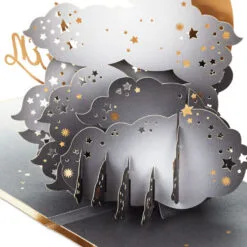 Hallmark Crescent Moon 3-D Pop-Up Halloween Card -Hallmark Store Crescent Moon and Bats 3D PopUp Halloween Card 1299IEH3001 05