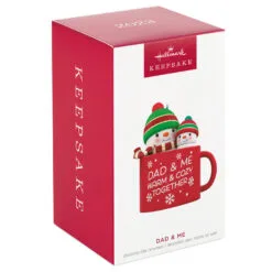 Hallmark Dad & Me Hot Cocoa Mug 2023 Ornament -Hallmark Store Dad Me Snowmen in Mug Keepsake Ornament 1599QGO2579 04