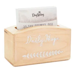 Hallmark Daily Hope 30-Day Promise Box With Inspirational Cards -Hallmark Store Daily Hope Wood Promise Box and 30 Inspirational Cards 1BMK1602 03