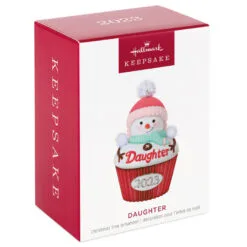 Hallmark Daughter Cupcake 2023 Ornament -Hallmark Store Daughter Snowman Cupcake 2023 Keepsake Ornament 1399QGO2539 04