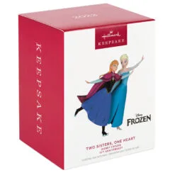 Hallmark Disney Frozen 10th Anniversary Two Sisters, One Heart Ornament -Hallmark Store Disney Anna and Elsa Skating Keepsake Ornament 2799QXD6599 04
