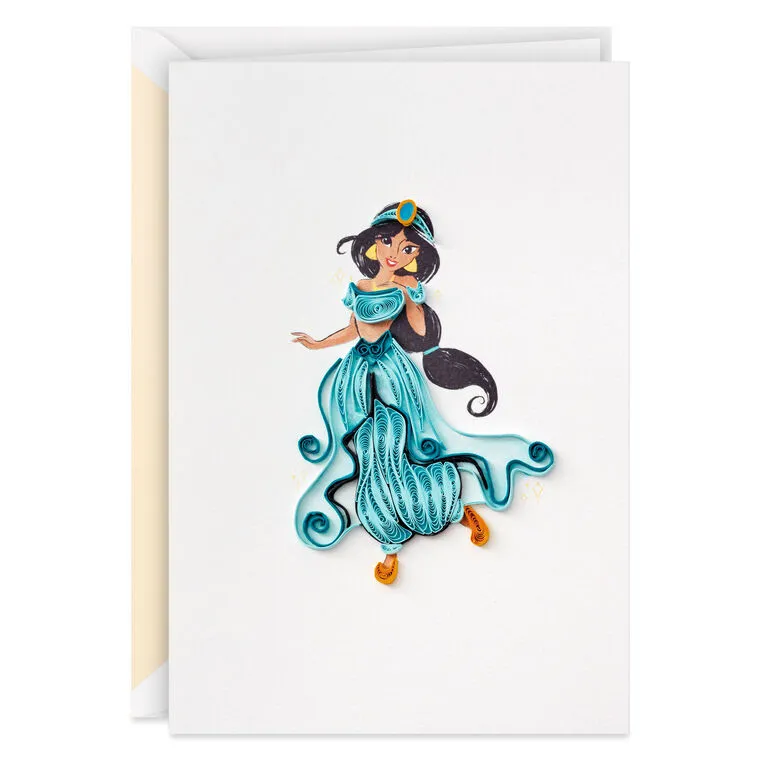 Hallmark Disney Princess Jasmine Magical Day Quilled Paper Handmade Card 1 Hallmark Disney Princess Jasmine Magical Day Quilled Paper Handmade Card