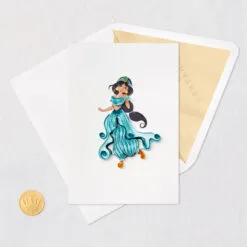 Hallmark Disney Princess Jasmine Magical Day Quilled Paper Handmade Card 12 Hallmark Disney Princess Jasmine Magical Day Quilled Paper Handmade Card -Hallmark Store Disney Jasmine Quilled Paper Handmade Card for Her 1299LAD2857 05