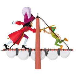 Hallmark Disney Peter Pan 70th Anniversary Swashbuckling Showdown Ornament -Hallmark Store Disney Peter Pan and Hook Keepsake Ornament 2499QXD6617 06