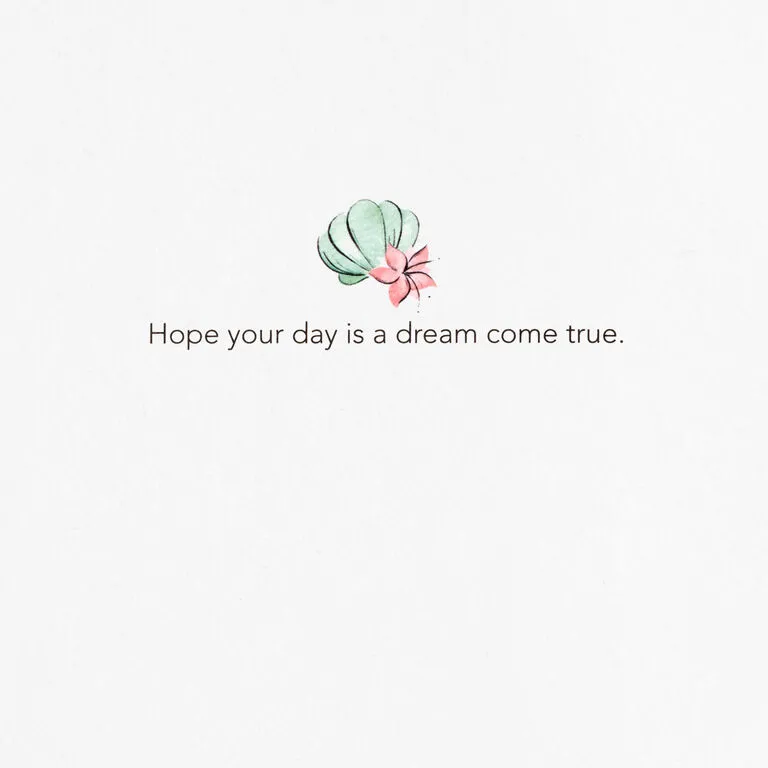 Hallmark Disney The Little Mermaid Ariel Happy Wish Quilled Paper Handmade Card 2 Hallmark Disney The Little Mermaid Ariel Happy Wish Quilled Paper Handmade Card - Image 2