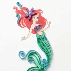 Hallmark Disney The Little Mermaid Ariel Happy Wish Quilled Paper Handmade Card 11 Hallmark Disney The Little Mermaid Ariel Happy Wish Quilled Paper Handmade Card -Hallmark Store Disney The Little Mermaid Ariel Quilled Paper Card 1299LAD2858 04