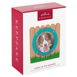 Hallmark Doggy In The Window 2023 Photo Frame Ornament -Hallmark Store Doggy in Window Fence Picture Frame Keepsake Ornament 1599QGO2599 04