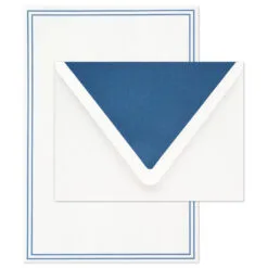 Hallmark Double Blue Border Stationery Set, Box Of 20 -Hallmark Store Double Blue Border Stationery Set 1499STN1136 03