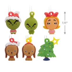 Mini Dr. Seuss's How The Grinch Stole Christmas!™ Shatterproof Hallmark Ornaments, Set Of 6 -Hallmark Store Dr. Seuss How the Grinch Stole Christmas Miniature Christmas Ornaments Set of 6 3HCM912 03