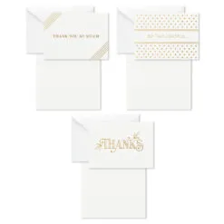 Hallmark Elegant Dimensions Boxed Blank Thank-You Notes Assortment, Pack Of 120 -Hallmark Store Elegant Dimensions Assorted Boxed ThankYou Cards 5STZ1161 03