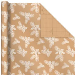 Hallmark Elegant Evergreens 2-Pack Holiday Wrapping Paper, 150 Sq. Ft. -Hallmark Store Elegant Evergreens Holiday Wrapping Paper 5JXW1203 05