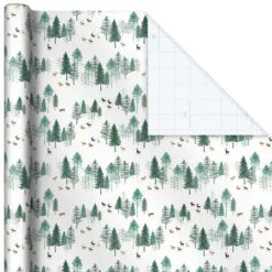 Hallmark Elegant Evergreens 2-Pack Holiday Wrapping Paper, 150 Sq. Ft. -Hallmark Store Elegant Evergreens Holiday Wrapping Paper 5JXW1203 06