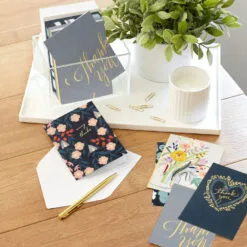 Hallmark Elegant Florals Boxed Blank Thank-You Notes Assortment, Pack Of 48 -Hallmark Store Elegant Florals Assorted Boxed ThankYou Cards 5STZ1169 06