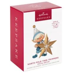 Hallmark North Pole Tree Trimmers Special Edition Ornament -Hallmark Store Elf Trimming the Tree Keepsake Ornament 1999QGO2809 04