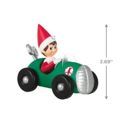 Hallmark The Elf On The Shelf® Race To The Finish Scout Elf™ Ornament -Hallmark Store Elf on the Shelf in Race Car Keepsake Ornament 1799QXI7357 03