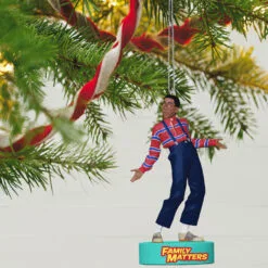 Hallmark Family Matters Steve Urkel Ornament With Sound -Hallmark Store Family Matters Steve Urkel Keepsake Ornament 2199QXI6267 02