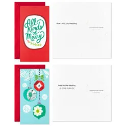 Hallmark Colorful And Casual Money-Holder Boxed Christmas Cards Assortment, Pack Of 36 -Hallmark Store Festive Assorted MoneyHolder Boxed Christmas Cards 5CZE2139 04