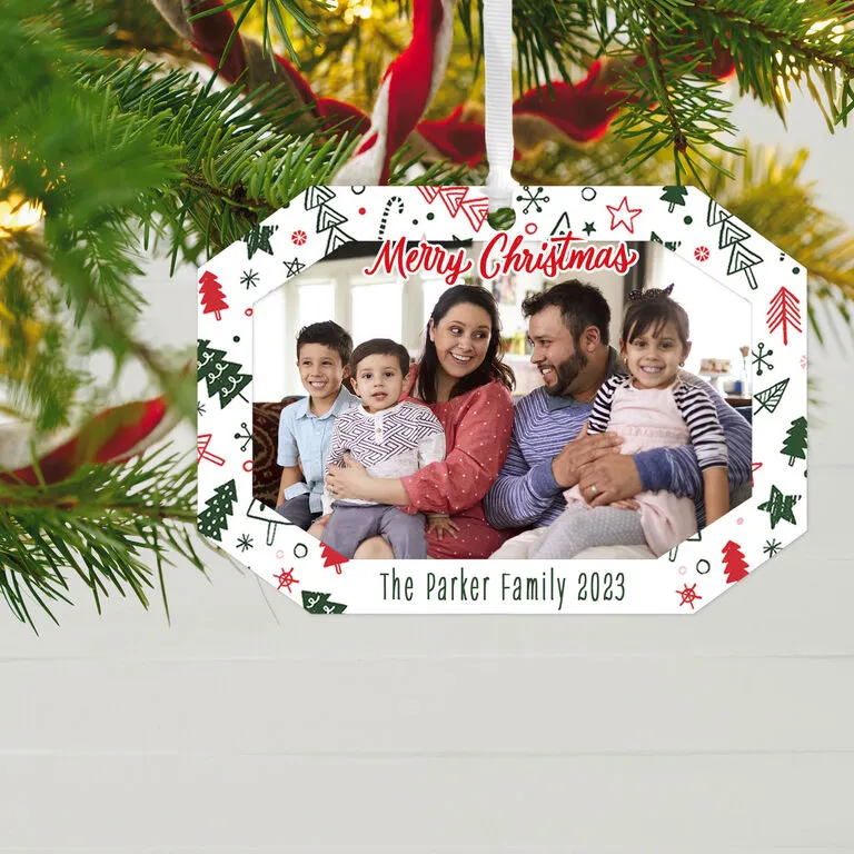 Hallmark Festive Fun Personalized Text And Photo Metal Ornament 2 Hallmark Festive Fun Personalized Text And Photo Metal Ornament - Image 2