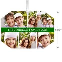 Hallmark Five-Photo Personalized Text And Photo Metal Ornament -Hallmark Store FivePhoto Personalized Christmas Ornament 1OFM1001B6 03