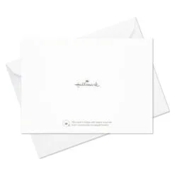 Hallmark Ivory Floral Flat Note Cards In Caddy, Box Of 40 -Hallmark Store Floral SinglePanel Note Cards With Caddy 3CNT5048 07