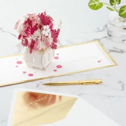 Hallmark Happy Thoughts Flower Bouquet 3D Pop-Up Thinking Of You Card -Hallmark Store Flower Bouquet 3D PopUp Thinking of You Card 1299LAD9644 08