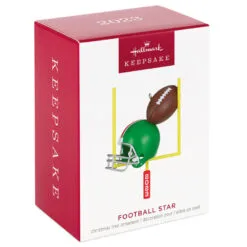Hallmark Football Star 2023 Ornament -Hallmark Store Football Goal Post and Helmet Keepsake Ornament 1399QGO2707 04
