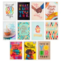 Hallmark Friends And Fam Assorted All-Occasion Cards, Pack Of 12