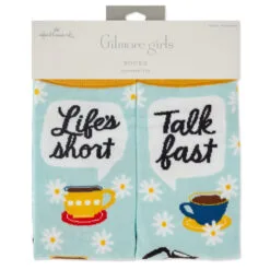 Hallmark Gilmore Girls Life's Short, Talk Fast Crew Socks 7 Hallmark Gilmore Girls Life's Short, Talk Fast Crew Socks -Hallmark Store Gilmore Girls Lifes Short Talk Fast Crew Socks 1PCL1011 04