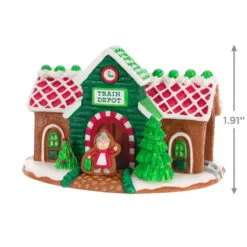 Hallmark Season's Treatings Special Edition Ornament 8 Hallmark Season's Treatings Special Edition Ornament -Hallmark Store Gingerbread Train Depot Keepsake Ornament 1899QXT4117 03