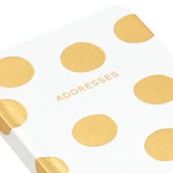 Hallmark Gold Polka Dots Address Book -Hallmark Store Gold Polka Dots Address Book 1ADD1620 06
