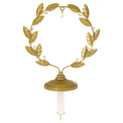 Hallmark Golden Wreath Metal Ornament And Stocking Hanger -Hallmark Store Gold Wreath Keepsake Ornament and Stocking Hanger 1QSB6287 06
