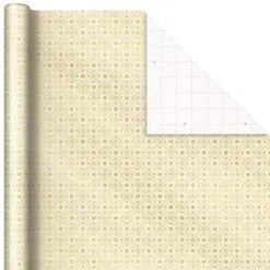 Hallmark Gold And Green 3-Pack Christmas Wrapping Paper Assortment, 120 Sq. Ft. -Hallmark Store Gold and Green Assortment Christmas Gift Wrap 5JXW1204 07