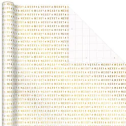 Hallmark Gold And White 6-Pack Holiday Wrapping Paper Assortment, 180 Sq. Ft. -Hallmark Store Gold and White Christmas Wrapping Paper Assortment 5JXW1086 04