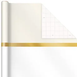 Hallmark Gold And White 6-Pack Holiday Wrapping Paper Assortment, 180 Sq. Ft. -Hallmark Store Gold and White Christmas Wrapping Paper Assortment 5JXW1086 08