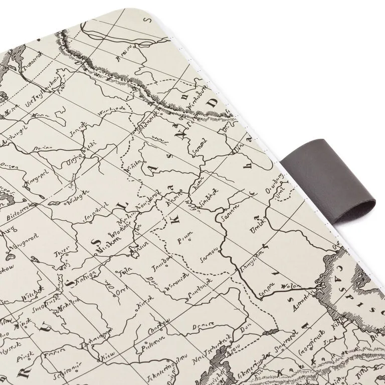 Hallmark Gray Etched Compass Faux Leather Notebook 6 Hallmark Gray Etched Compass Faux Leather Notebook - Image 6