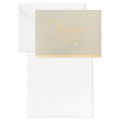 Hallmark Gray And Gold Bulk Blank Thank-You Notes, Pack Of 50 9 Hallmark Gray And Gold Bulk Blank Thank-You Notes, Pack Of 50 -Hallmark Store Gray and Gold Bulk Blank ThankYou Notes Multipack 3THK2522 03