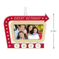 Hallmark Great Getaway 2023 Metal Photo Frame Ornament -Hallmark Store Great Getaway Picture Frame Keepsake Ornament 1999QHX3097 03