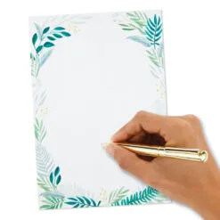 Hallmark Fern Border Stationery Set, 20 Sheets -Hallmark Store Green Ferns Writing Sheets Stationery Set 1STN1144 04