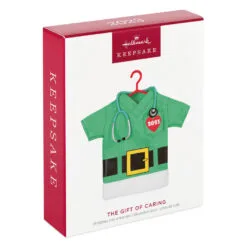 Hallmark The Gift Of Caring 2023 Fabric Ornament -Hallmark Store Green Scrubs Shirt Keepsake Ornament 1399QGO2897 04